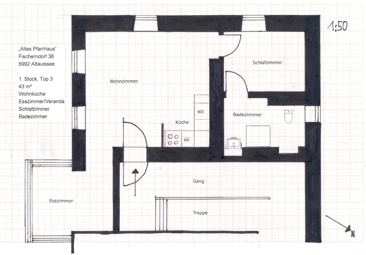 Ferienwohnung Altes Pfarrhaus Altaussee Exterior foto